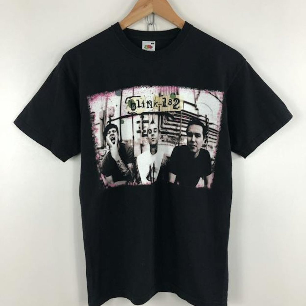 Vintage Blink- T-shirt Rock Big Logo Mens Size Sthgf61